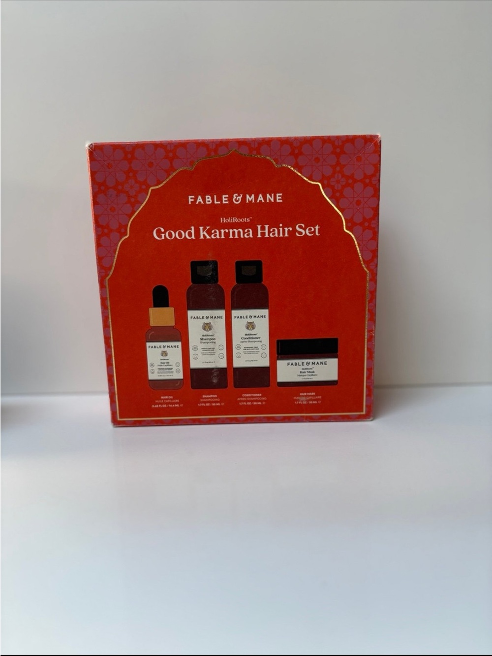 Fable & Mane HoliRoots Good Karma Hair Set Gift Set NEW Sealed Hair Oil Shampoo